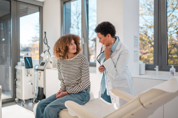 Doctor listening to a patient's concerns